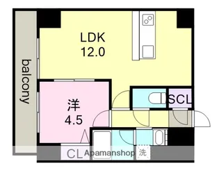 プレミアム大須【8階】の間取り