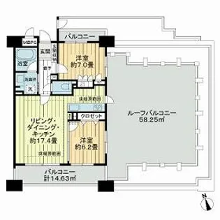 ライオンズマンション春岡弐番館【0403号室】の間取り
