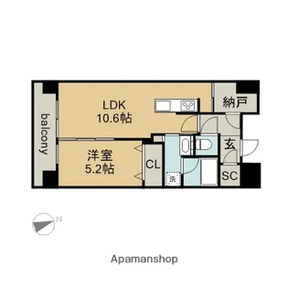 アースグランデ泉【10階】の間取り