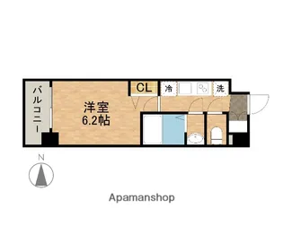 メイクス矢場町Ⅱ【9階】の間取り