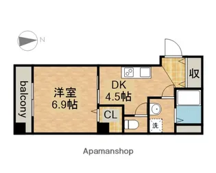 LA VERITEノムラ大喜新町(ラヴェリテノムラ)【3階】の間取り