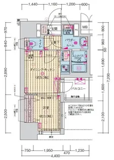 プレサンス今池駅前フェルディノ【0710号室】の間取り