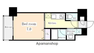 レジデンス東別院スクエアⅡ(旧ヴィークブライト名古屋東別院Ⅱ)【9階】の間取り