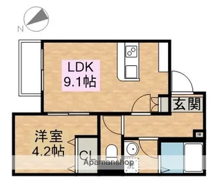 フローネル六番町【2階】の間取り