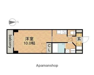 プレディアスタイル白川公園【10階】の間取り