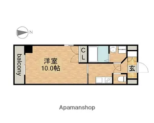 プレディアスタイル白川公園【4階】の間取り