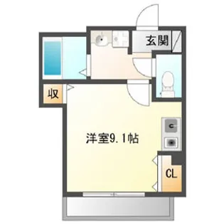 1Rの間取り画像