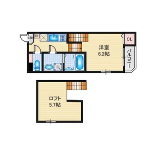 ハーモニーテラス八剱町Ⅱ【2階】の間取り
