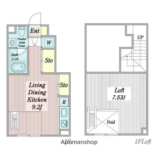 アーブルフレールB棟【1階】の間取り