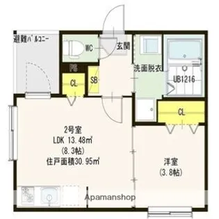 CITYWALK金山【3階】の間取り