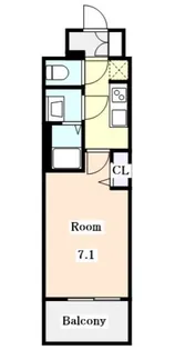 1Kの間取り画像