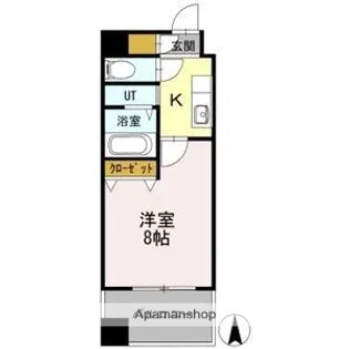 ユーレジデンス名駅南【7階】の間取り