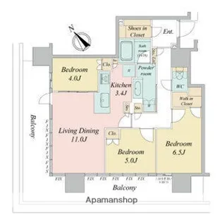 NAGOYA THE TOWER(ナゴヤザタワー)【6階】の間取り