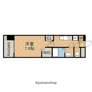 1Kの間取り画像