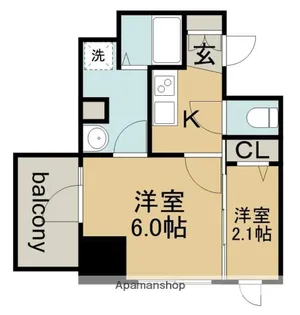 エスリード上前津セレーノ【2階】の間取り