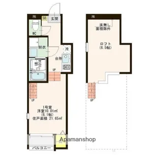 ハーモニーテラス柳堀町【1階】の間取り