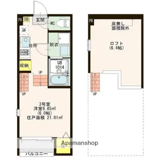 ハーモニーテラス柳堀町【1階】の間取り
