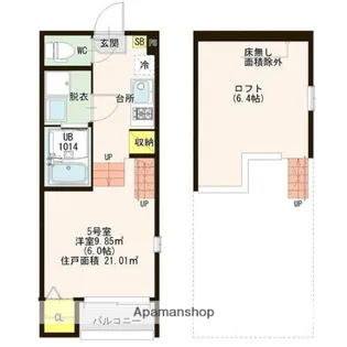 ハーモニーテラス柳堀町【1階】の間取り