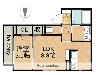 calme堀田【2階】の間取り