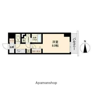 ブランシエスタ金山【4階】の間取り