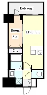 プレサンス鶴舞パークグラッド【0602号室】の間取り