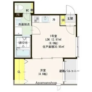 アンバー尾頭橋【2階】の間取り