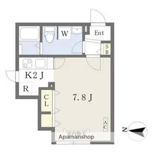 QUADOR桜山【4階】の間取り