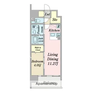 プレイズシード車道スクエア【8階】の間取り