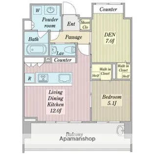 メルカーサ泉【11階】の間取り