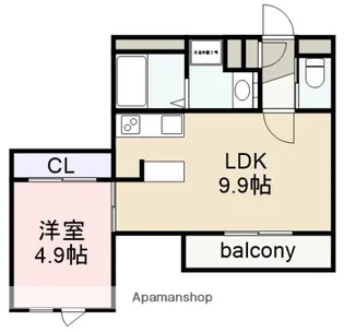 Evergarden千種II【1階】の間取り
