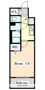 エスリード栄ラ・ヴィ【13階】の間取り