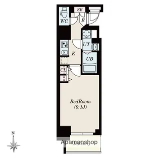 CREST TAPP新栄【14階】の間取り