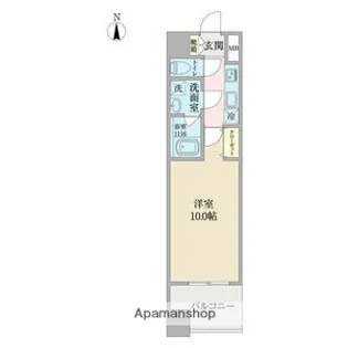 ヴィルクレア桜山【9階】の間取り