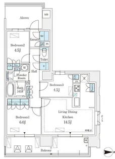GRANPASEO丸の内【14階】の間取り