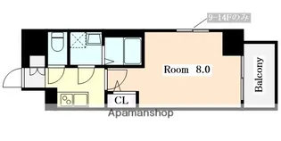 エスリード栄 THE PARK【4階】の間取り