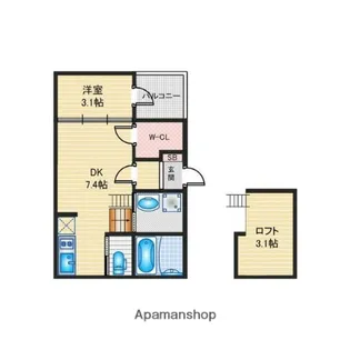 ハーモニーテラス青柳町【2階】の間取り