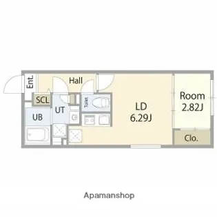 リーデンス今池【2階】の間取り