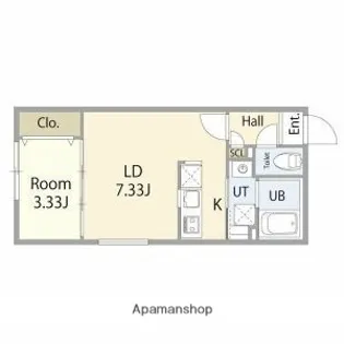 リーデンス今池【2階】の間取り