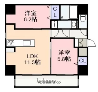 LIBERTA CARINO(リベルタ カリーノ)【2階】の間取り