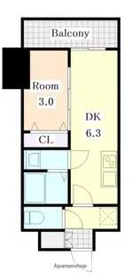 メイクスWアート名駅南Ⅲ【3階】の間取り