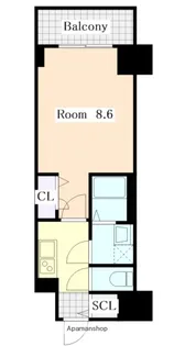 1Kの間取り画像