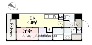 エステムコート名古屋新栄5ラポール【15階】の間取り