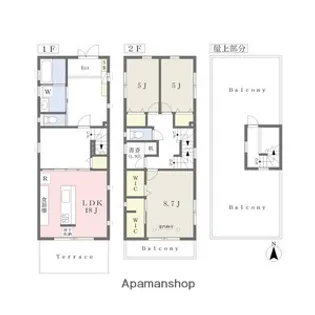 愛知県名古屋市中川区花塚町3丁目【一戸建】の間取り