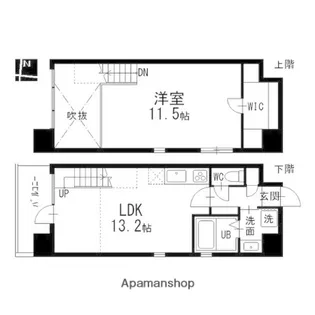 1LDKの間取り画像