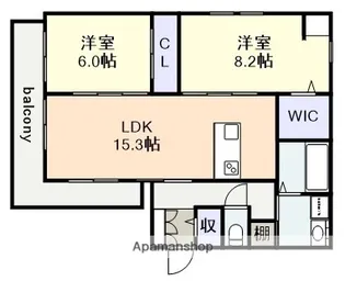 AMATERRACE(アマテラス)【3階】の間取り