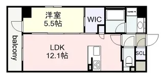 ザ・パークハビオ名古屋松原【1101号室】の間取り