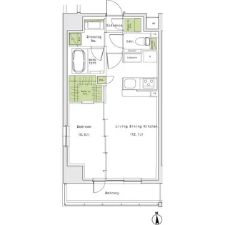 ザ・パークハビオ名古屋松原【12階】の間取り