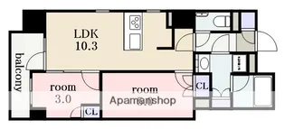2LDKの間取り画像