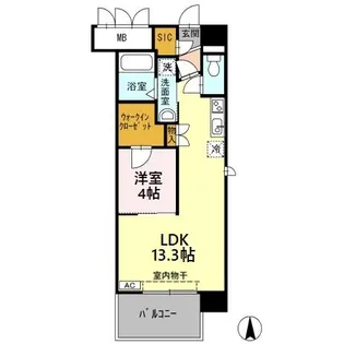 グランドソレイユ名駅【3階】の間取り