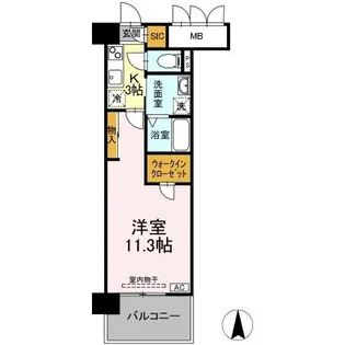 グランドソレイユ名駅【6階】の間取り